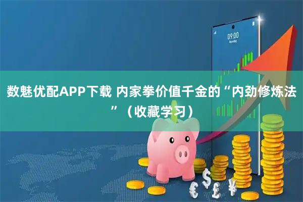 数魅优配APP下载 内家拳价值千金的“内劲修炼法”(收藏学习)